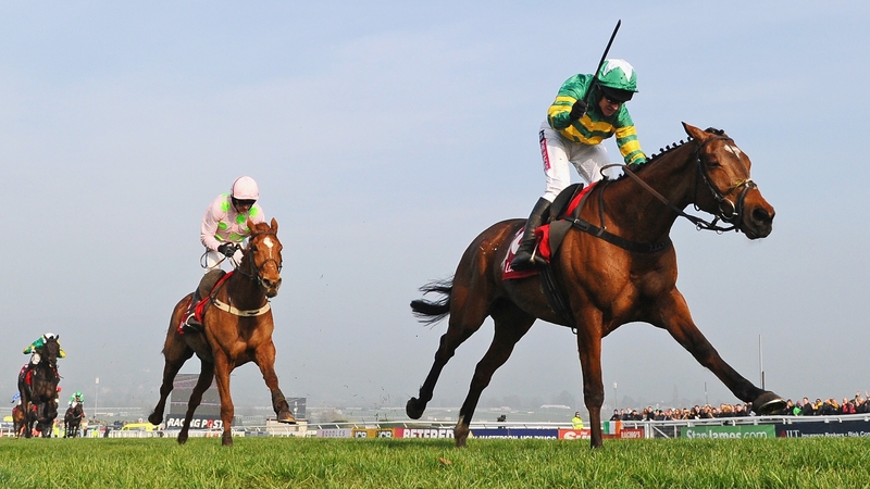 Barry Geraghty on More of That wins from Ruby Walsh on Annie Power in the Ladbrokes World Hurdle race at Cheltenham earlier this year