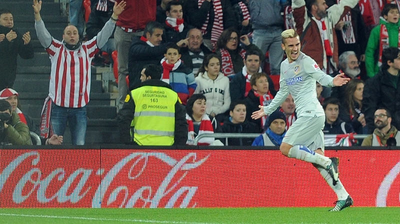 Antoine Griezmann led Atletico Madrid to victory with a treble