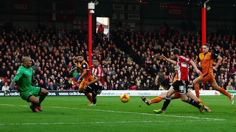 Alan Judge finally got himself on the Brentford scoresheet with this goal against Wolves in November