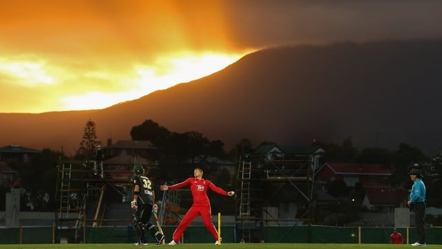 Game one of the International Twenty20 series between Australia and England at Blundstone Arena in Hobart