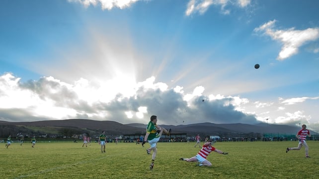 Kerry's Mikey Geaney under pressure from Thomas Hegarty of CIT during the McGrath Cup Semi-Final