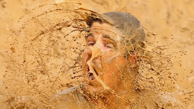 A Toughmudder competitor at Phillip Island in Australia