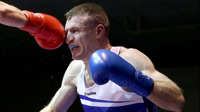 Fergal Redmond braces for impact at the Irish National Elite Championships