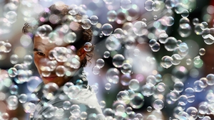 Rafael Nadal of Spain looks on during the trophy ceremony after losing to Novak Djokovic in the Sony Open in Florida
