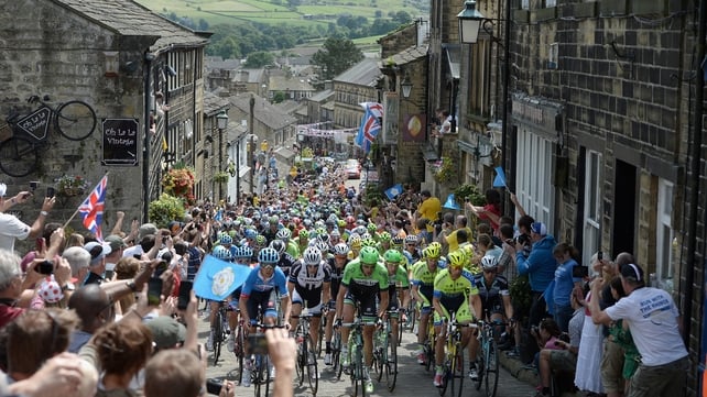 The Peloton on Stage Two of the Tour de France