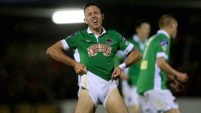 Billy Dennehy of Cork City reacts after missing a goal chance against Bohemians