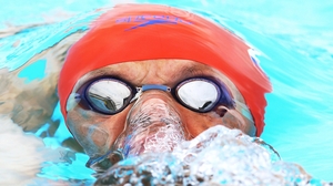 Swimmer Dinka of Slovakia at the FINA World Masters Championships in Montreal