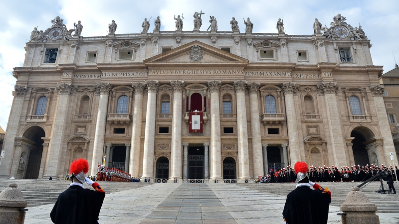 The Pope delivers his message to crowds gathered in St Peter's Square