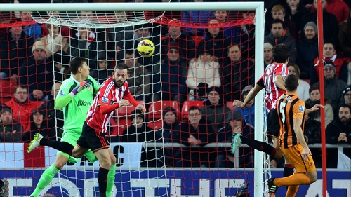 James Chester scores Hull's second goal