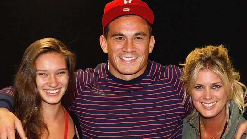 Picture shows Rachel Hunter and Renee Stewart with the New Zealand rugby player Sonny Bill Williams at a May 2011 Telethon.