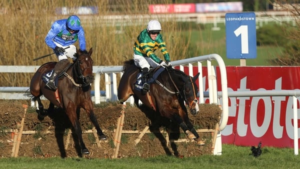 Hurricane Fly (near side) is a top-price 14-1 for the Champion Hurdle at the Cheltenham Festival