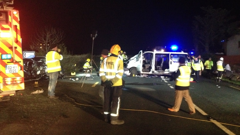 Láthair na tionóisce ar bhóthar an N22