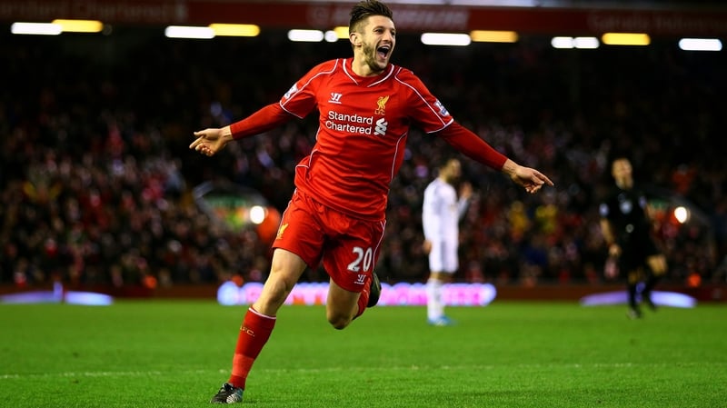Adam Lallana scored twice to put Liverpool in control
