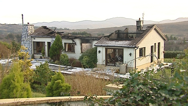 The blaze broke out at the house at Creeslough