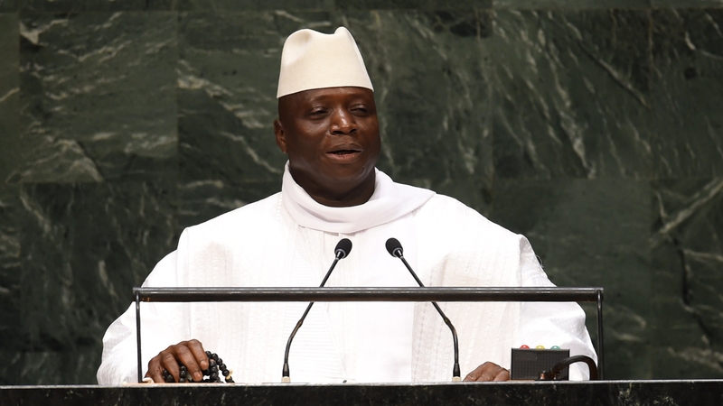 Gambia's President Yahya Jammeh has arrived back in Banjul
