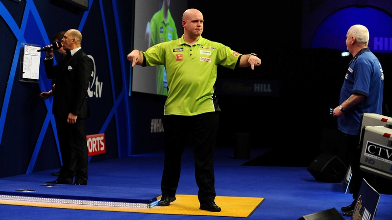 Michael van Gerwen recorded a 105.26 average in his win over Robert Thornton
