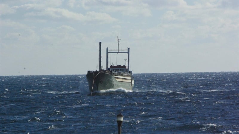 Italian authorities took control of the Sierra Leone-flagged Ezadeen after landing a helicopter on it