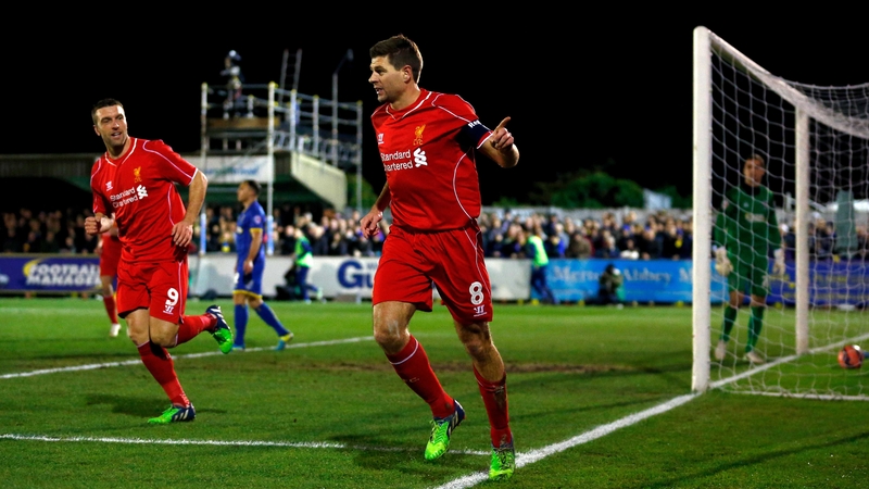 Steven Gerrard scored twice at Kingsmeadow