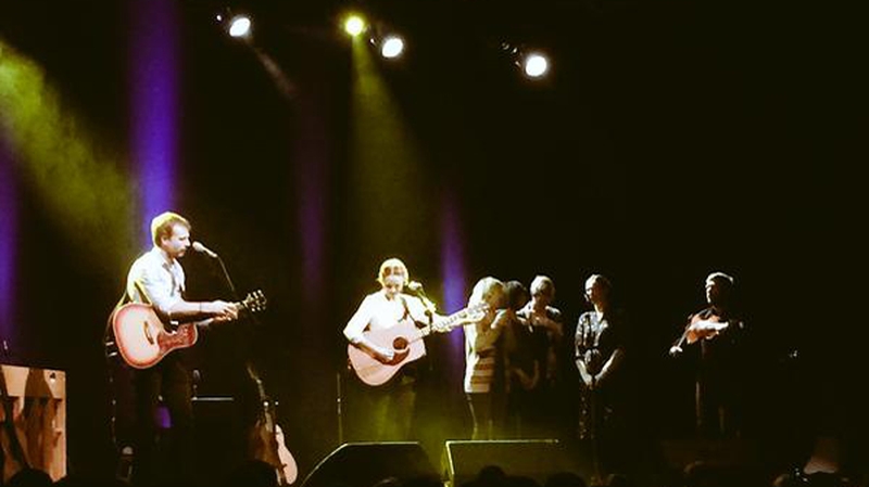 Printer Clips on stage at Vicar St