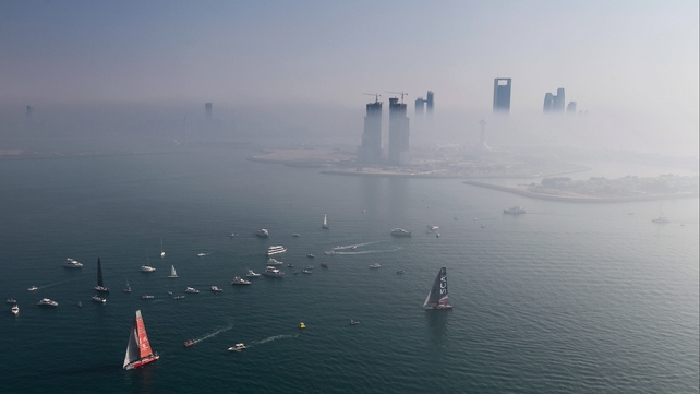 The start of leg three of the Volvo Ocean Race from Abu Dhabi to Sanya