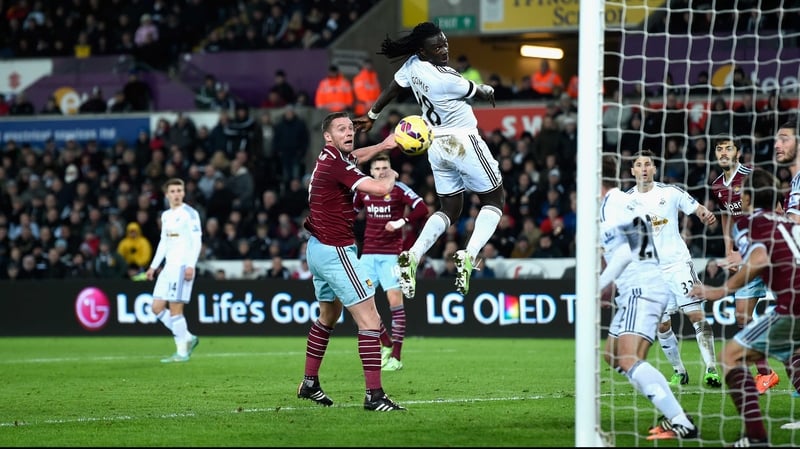 Bafetimbi Gomis popped up to rescue a point for Swansea
