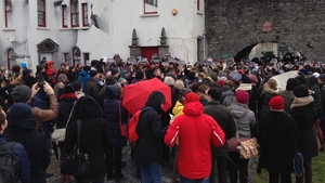 In Galway a large contingent from the city's French population joined locals at the Spanish Arch to remember the victims of this week's attacks