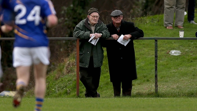 Two seasoned observers look on as Wexford face Wicklow in the O'Bryne Cup in Gorey