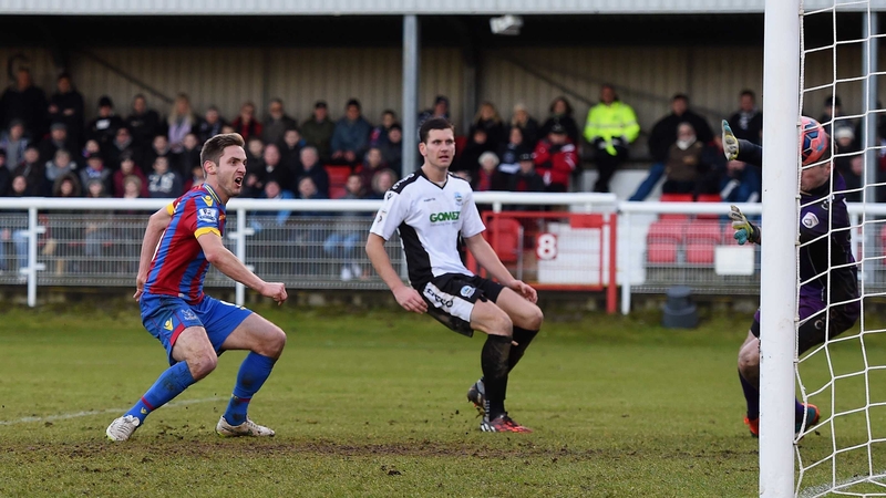 Kevin Doyle scores to make it 4-0 during the FA Cup Third Round match between Dover Athletic and Crystal Palace