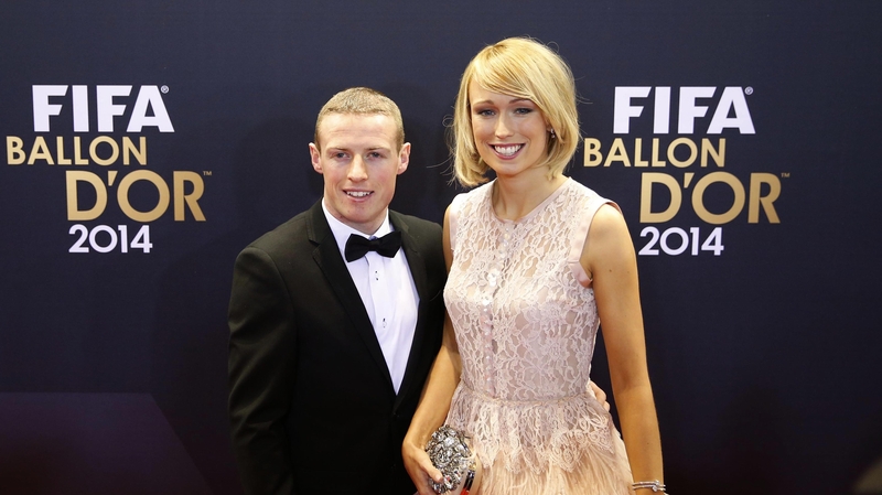 Stephanie Roche with her boyfriend Dean Zambra at the ceremony