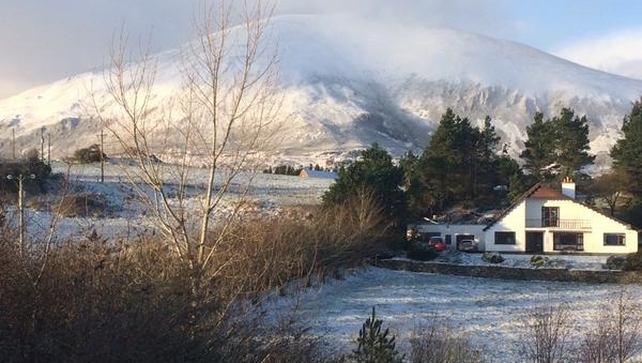 A snow covered mountain in Nephin Co Mayo (Pic: @daviddinsmore12)