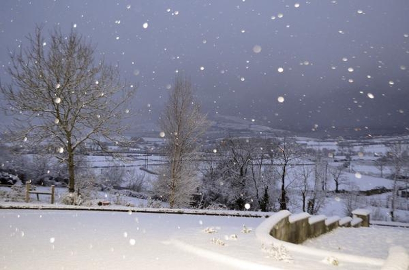 Snow falling in Inishowen, Co Donegal (Pic: @LilyMcGonagle)