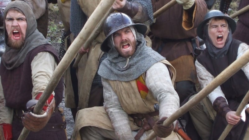 Stuart McMillian (centre) who plays Maon in After Braveheart