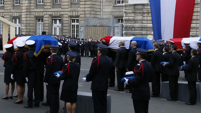 France honoured the police officers shot dead in Paris last week