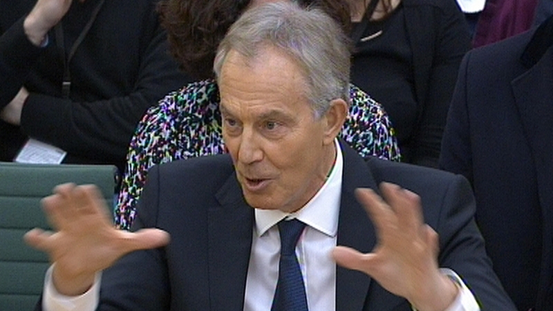 Tony Blair answers questions at the parliamentary inquiry into the OTR letters at the House of Commons