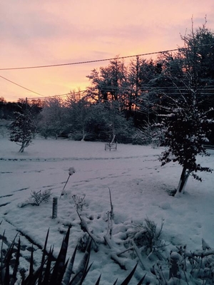 Sun rises over a snowy Leitrim this morning (Pic: @Oonaghpm)