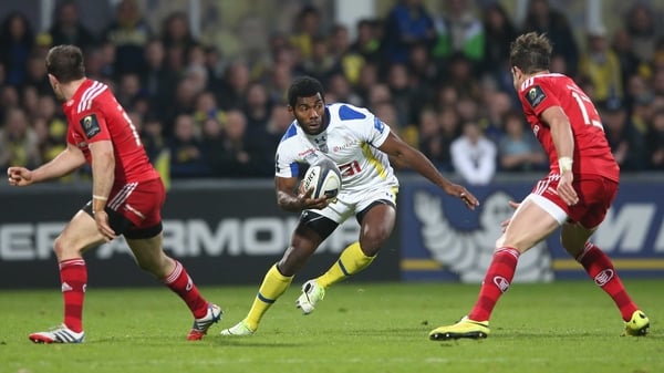 Noa Nakaitaci in action for Clermont against Munster in the Champions Cup
