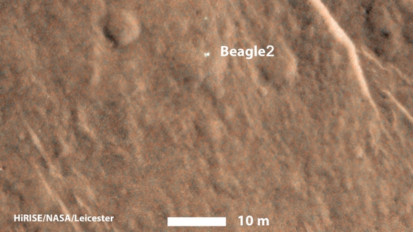 The lander was found within 5km of the expected landing site