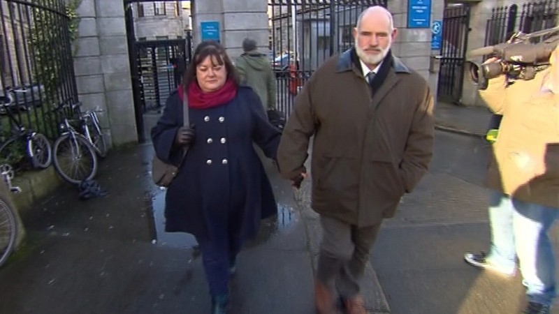 Mary and Brian O'Shaughnessy leaving the High Court
