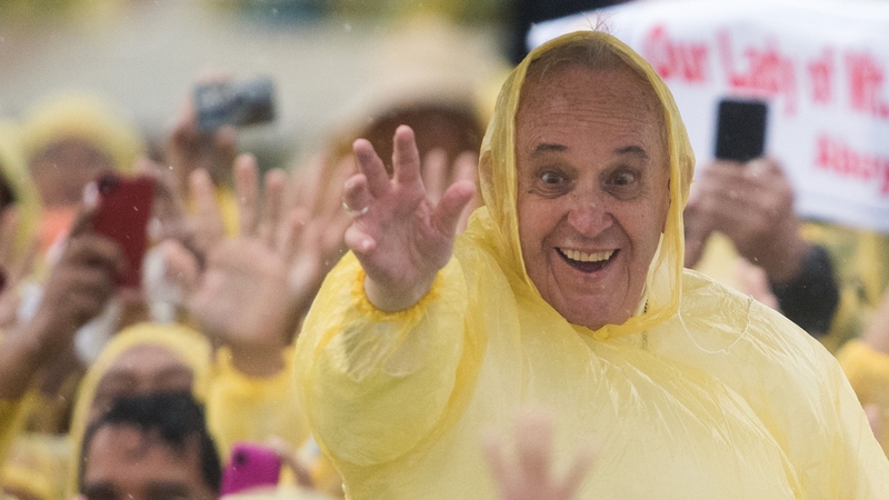 The weather forced Pope Francis to cut short his visit to Tacloban