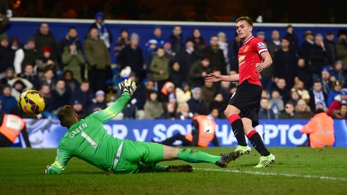 James Wilson scores Manchester United's second goal at Loftus Road