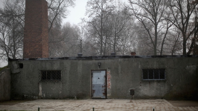 They were killed in gas chambers, shown here, or from systematic starvation, forced labour, disease and medical experiments