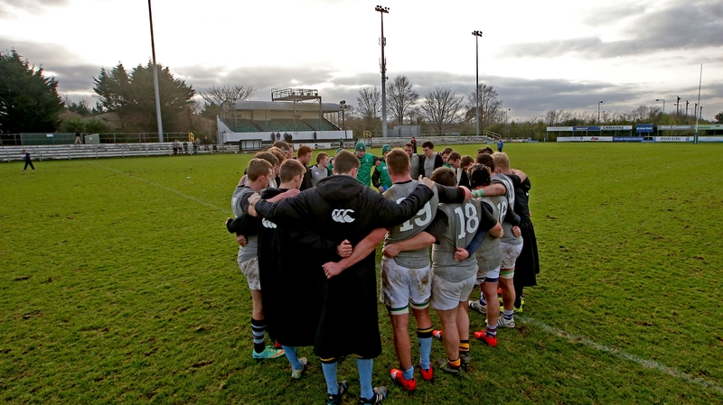 Coach Nigel Carolan with the squad after a game with the Munster A/Development side