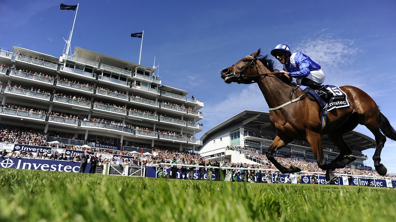 Taghrooda winning the 2014 Epsom Oaks