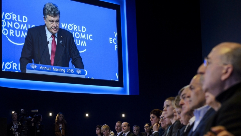 Petro Poroshenko told the forum that Russian troops, tanks and artillery are backing separatists