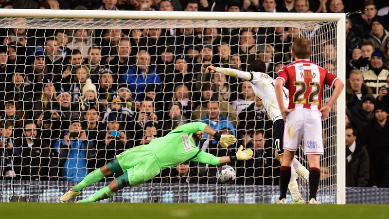 Andros Townsend hammers home the penalty that gave Spurs the win