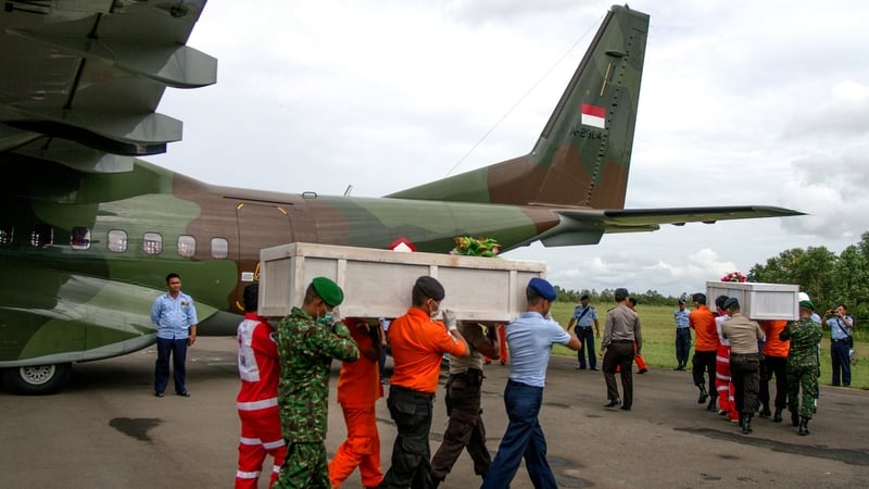 Fifty-eight bodies have been found following the crash on 28 December