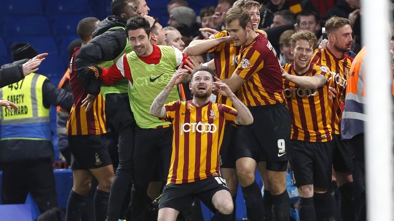 Former Ireland U21 international Mark Yeates got Bradford's fourth goal