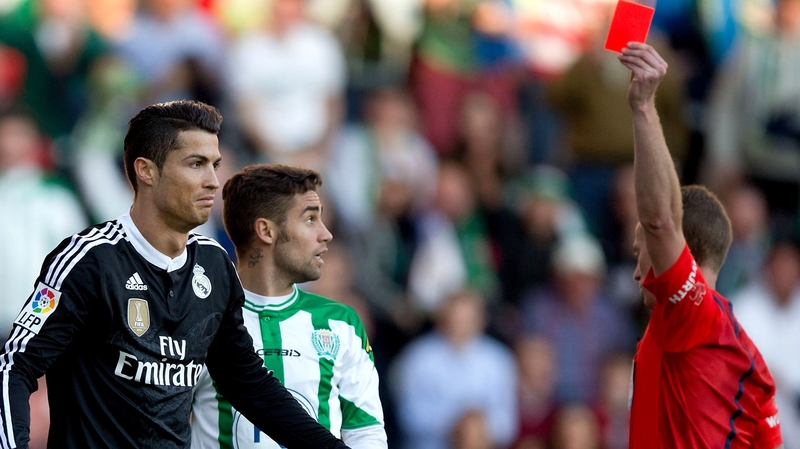 Ronaldo was sent off but Real still won