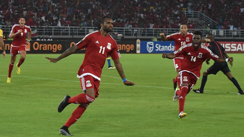 Javier Balboa celebrates his goal