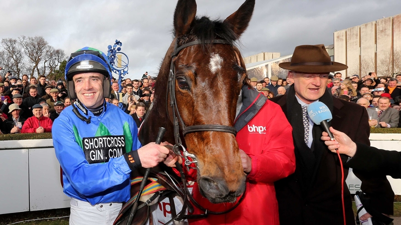 Ruby Walsh with Hurricane Fly and Willie Mullins in the parade ring